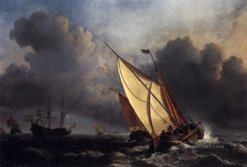  Fishing Painting - Dutch Fishing Boats in a Storm Turner